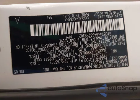 2006 Toyota Sequoia Sr5 from USA, damaged, VIN 5TDBT44A46S259302